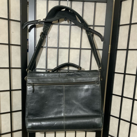 Vintage WILSON Genuine Leather Men’s Briefcase In Black. - Picture 2 of 11